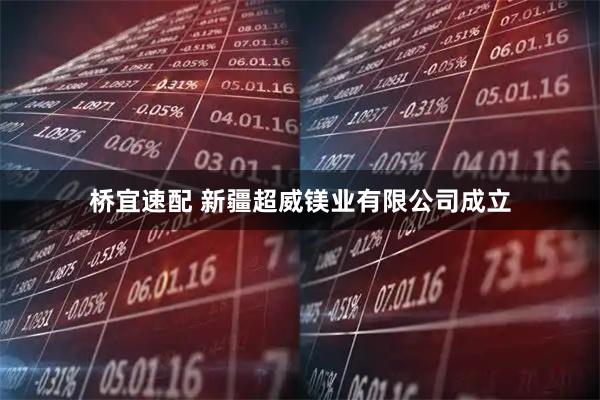 桥宜速配 新疆超威镁业有限公司成立